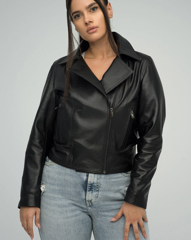 Black Genuine Sheepskin Jacket-0
