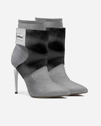 Limited Edition Vegan Stiletto Boots BYMANYC® New York Futurista Onyx-3
