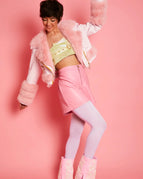 S-M / Pink / Faux Leather