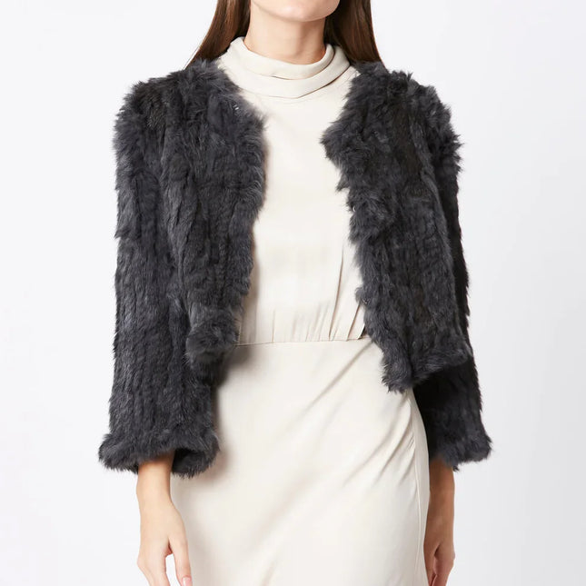 Grey Coney Fur Jacket-0