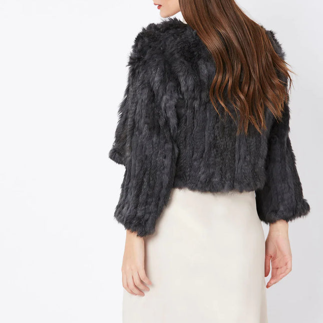 Grey Coney Fur Jacket-3