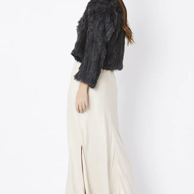 Grey Coney Fur Jacket-2