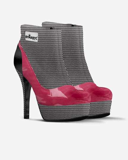 Vegan High Heel Ankle Boots BYMANYC® New York Luxe Black-1