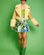 S-M / Yellow / Faux Leather