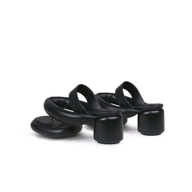 Abstract Padded Strap Block Heels-4
