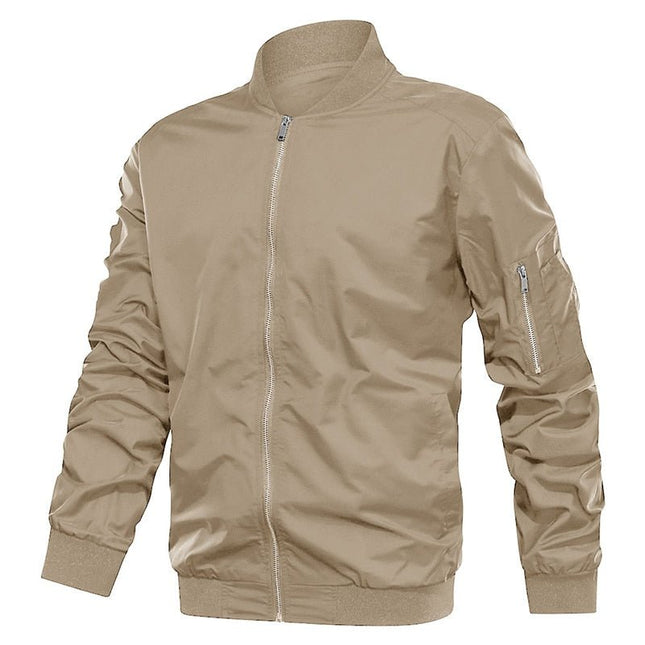 Autumn Men's Lightweight Bomber Jacket Coat Mens Spring Casual  Jackets Students Baseball Style Coats Outerwear Boys-1
