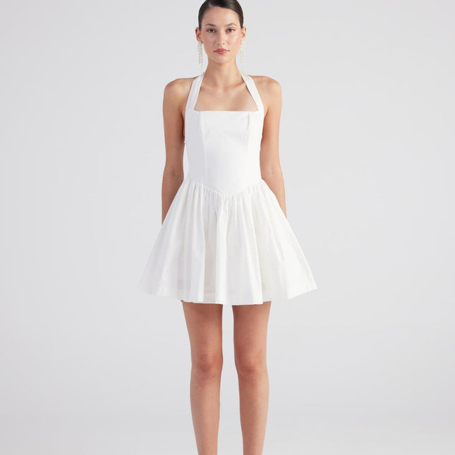 Teresa White Pleated Skirt Mini Dress-1
