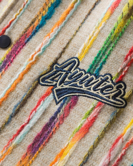 Baseball Jacket Men Colorful Knitted Striped Letter Embroidery Streetwear Men Loose Hip Hop Hipster Bomber Coats Autumn-3