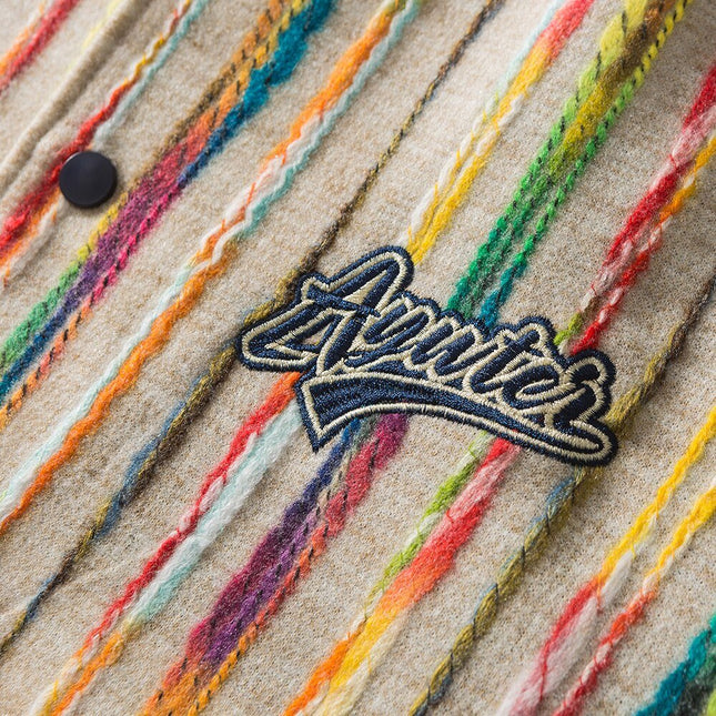 Baseball Jacket Men Colorful Knitted Striped Letter Embroidery Streetwear Men Loose Hip Hop Hipster Bomber Coats Autumn-3