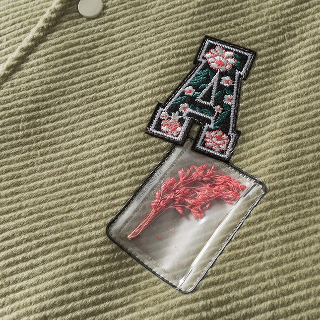 Baseball Jacket Men Flowers Letter Embroidery Color Block Patchwork Casual Harajuku High Street Bomber Coats Streetwear-2