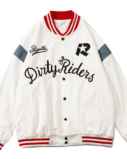 Baseball Jacket Men Star Letter Embroidery Patchwork Bomber Coats Autumn Retro Fashion High Street All-match Streetwear-2