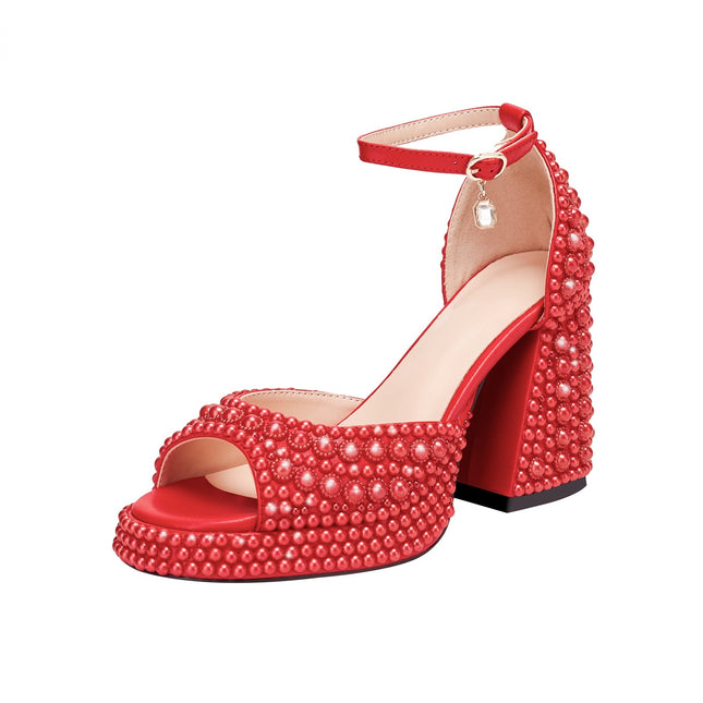 Candy Peep Toe Ankle Strap Platform Sandals-4