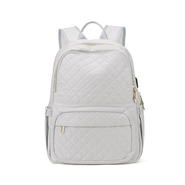 Chic Quilted Flight Approved Backpack-0