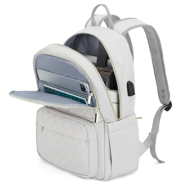Chic Quilted Flight Approved Backpack-2