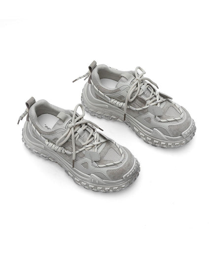 Chunky Sole Grey Performance Sneakers-2