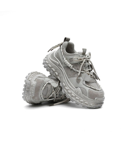 Chunky Sole Grey Performance Sneakers-3