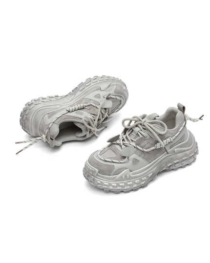 Chunky Sole Grey Performance Sneakers-4