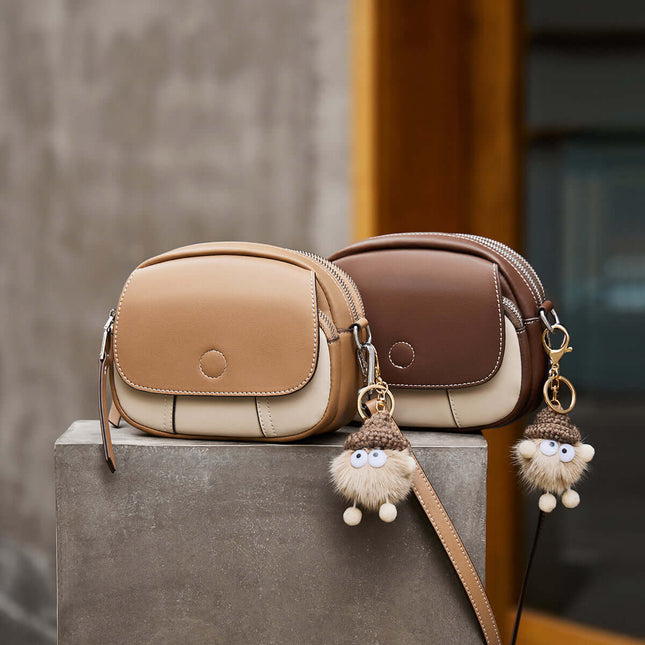 Cutesy Compact Leather Shoulder Bag-1