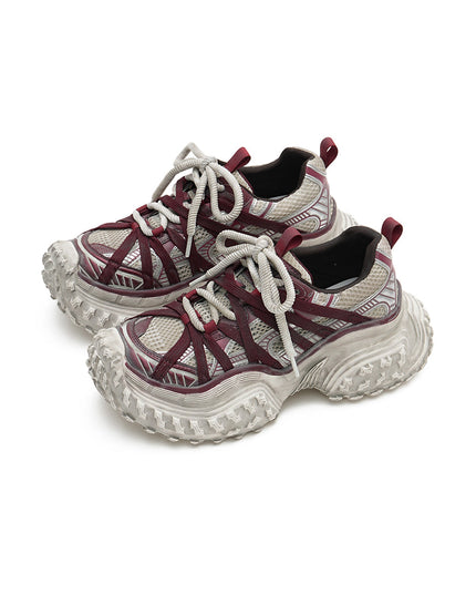 Distressed Platform Casual Sneakers-1