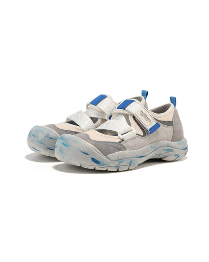 Distressed Velcro Strap Sneakers-1