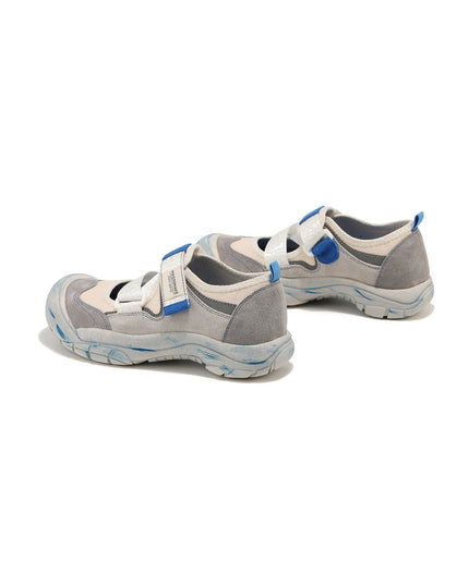 Distressed Velcro Strap Sneakers-3
