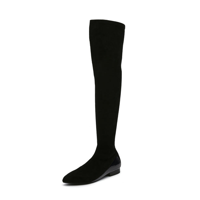 Flat Knee High Boots-1