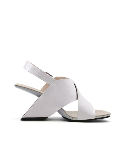 Frivolous Criss Cross Ankle Square Toe Ankle Strap Sandals-2