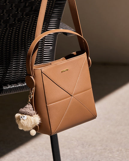 Fur-Charm Casual Crossbody Bucket Bag-3