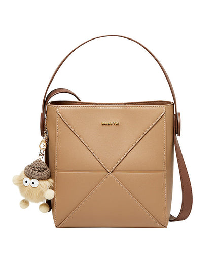 Fur-Charm Casual Crossbody Bucket Bag-5