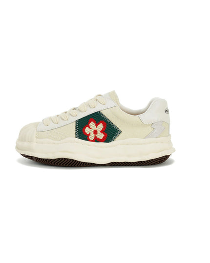 Green Patch Platform Sneakers-0