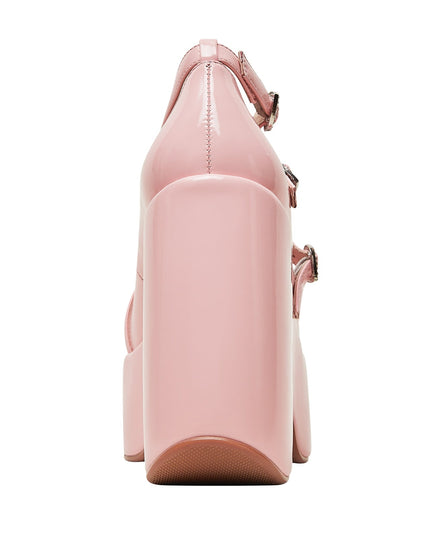 Heart Soft Pink Open Toe Wedge Sandals-2