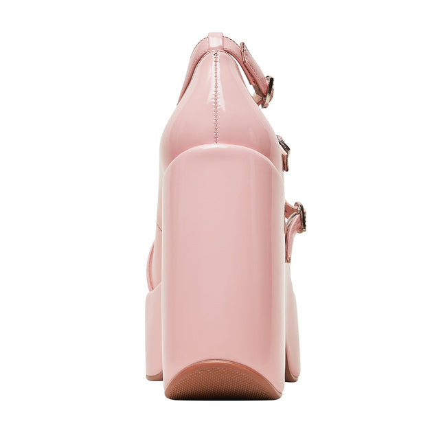 Heart Soft Pink Open Toe Wedge Sandals-2