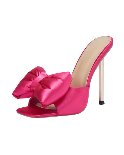 Hot Pink Open Toe Stiletto Sandals-3