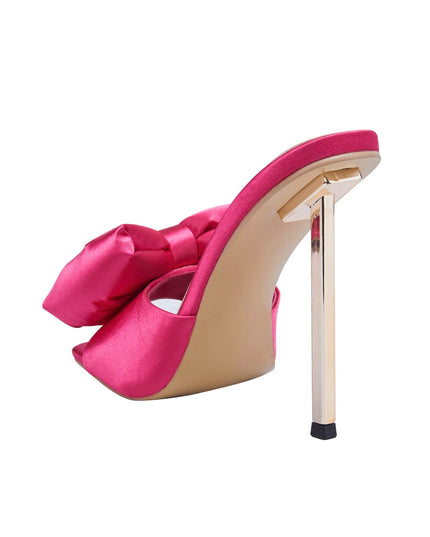 Hot Pink Open Toe Stiletto Sandals-4