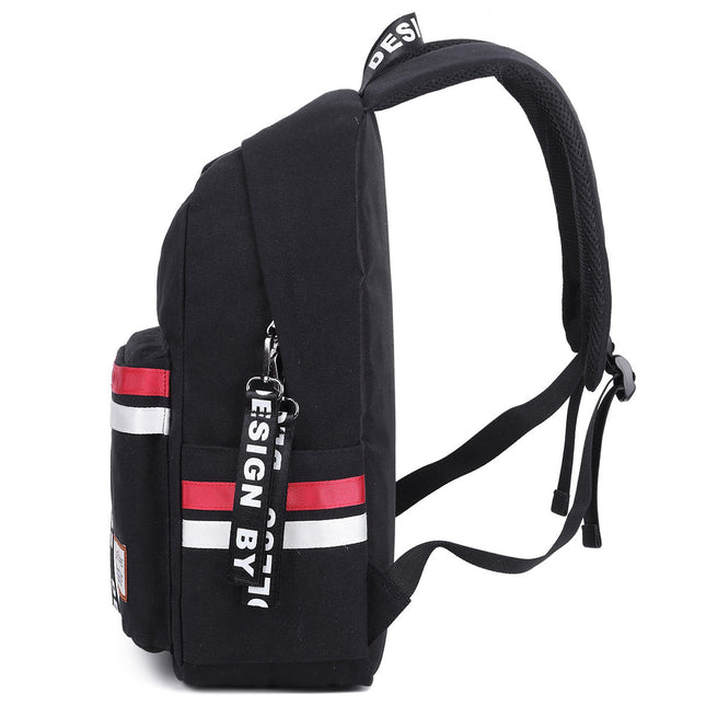 Leisure Waterproof Striped Backpack-2