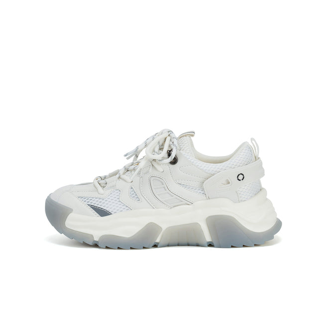 Lightweight Platform White Running Shoes-0