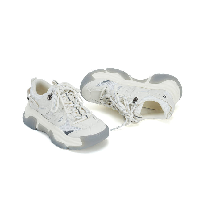 Lightweight Platform White Running Shoes-2