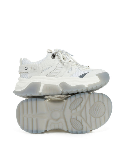 Lightweight Platform White Running Shoes-3