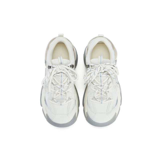 Lightweight Platform White Running Shoes-4