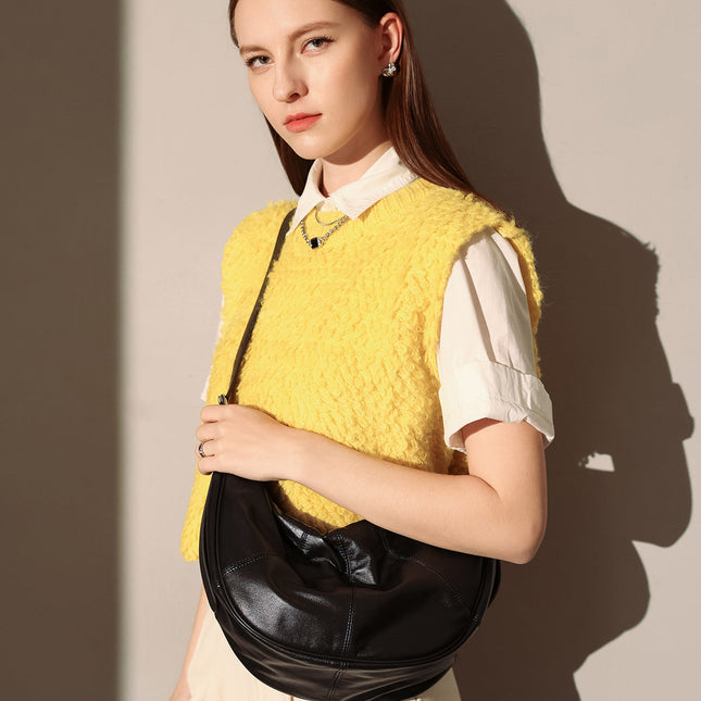 Macy Slouchy Leather Shoulder Bag-4