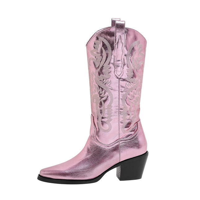 Metallic Party Glam Cowgirl Boots-0