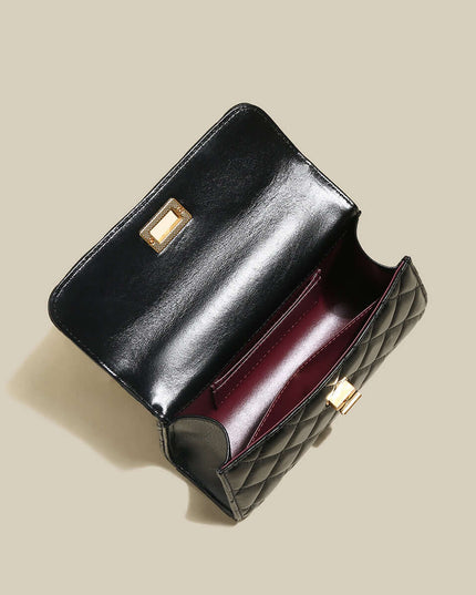 Mini Quilted Chain Strap Bag with Top Handle-1