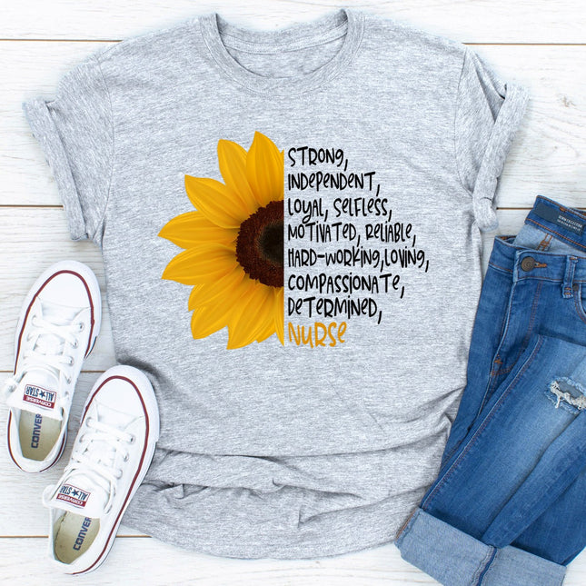 Sunflower Nurse T-Shirt-6