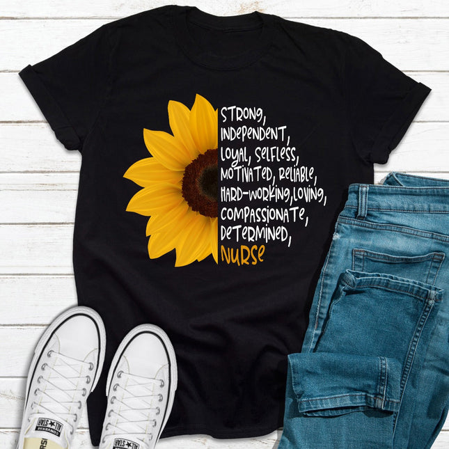 Sunflower Nurse T-Shirt-1