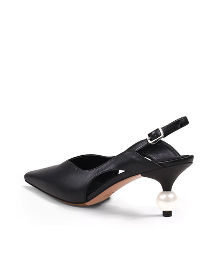 Pearl Heel Slingback Sandals-3