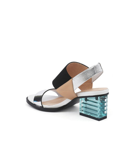 Pop Colored Crystal Heel Sandals-3