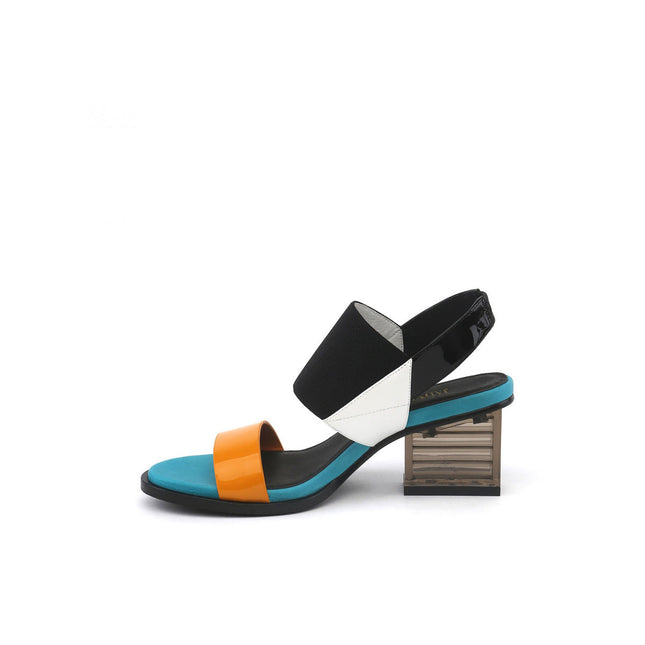 Pop Colored Crystal Heel Sandals-6