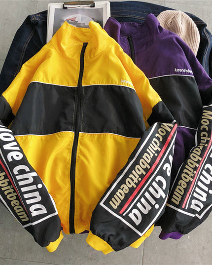 Jacket Men Windbreaker Autumn Hip Hop Couple Thin Jacket Windbreaker Patchwork Multi Pockets Casual Track Coat Streetwear-2