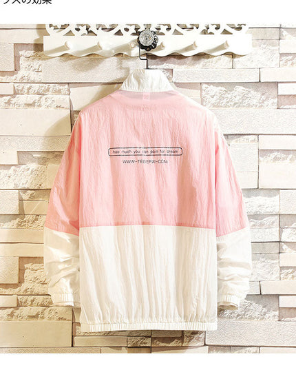 Jacket Men Windbreaker Autumn Hip Hop Couple Thin Jacket Windbreaker Patchwork Multi Pockets Casual Track Coat Streetwear-4