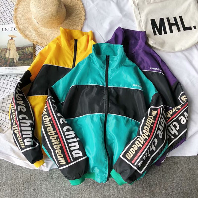 Jacket Men Windbreaker Autumn Hip Hop Couple Thin Jacket Windbreaker Patchwork Multi Pockets Casual Track Coat Streetwear-1